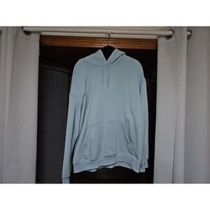 H&M Relaxed Fit Hoodie Light Blue Mens Medium PN 0970819 7 Pullover Sweatshirt